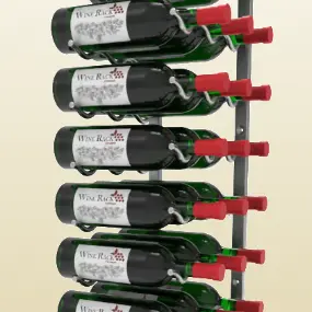 Wire Wine Racks with several bottles horizontally placed